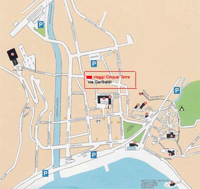 mappa per localizzare Viaggi Cinque terre